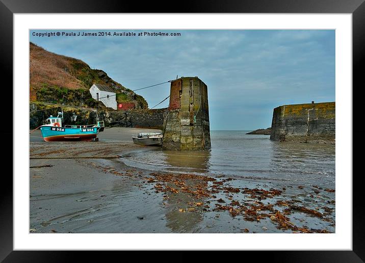 Porthgain Harbour Framed Mounted Print by Paula J James