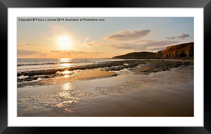 Southerndown Framed Mounted Print by Paula J James