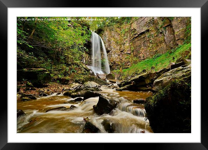  Melincourt Falls Framed Mounted Print by Paula J James