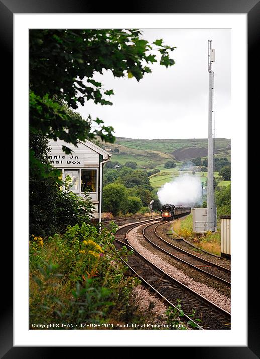 The Scarborough Flyer at Diggle Framed Mounted Print by JEAN FITZHUGH