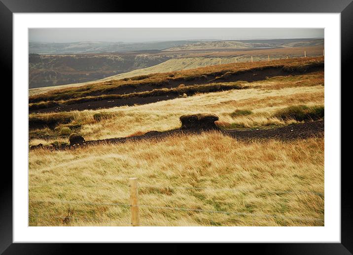 ON THE MOORS Framed Mounted Print by JEAN FITZHUGH