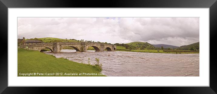 Burnsall Bridge Yorkshire Dales Framed Mounted Print by Peter Carroll