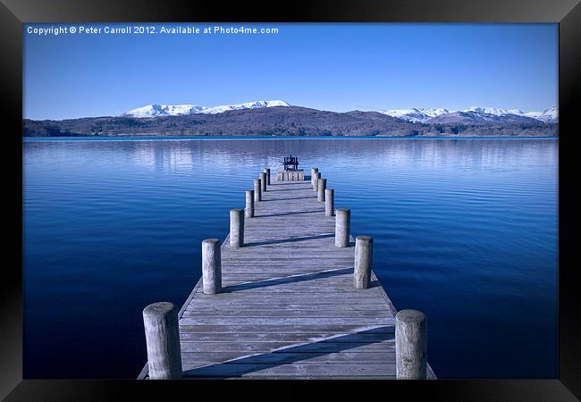 Lake Windermere at Winter.  Framed Print by Peter Carroll