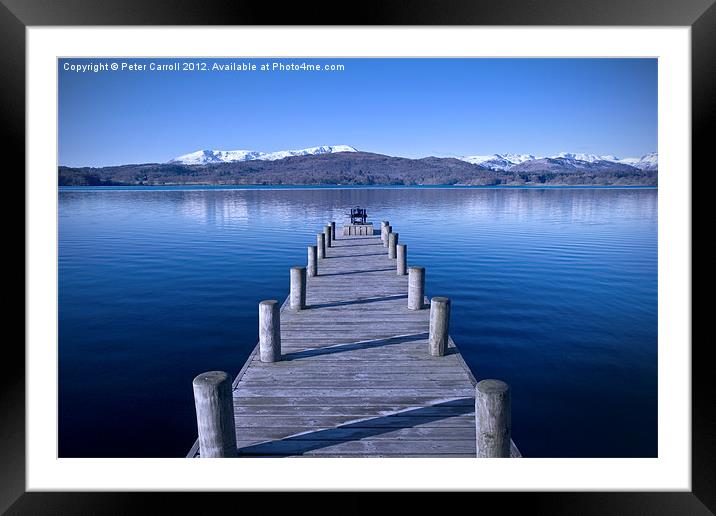 Lake Windermere at Winter.  Framed Mounted Print by Peter Carroll