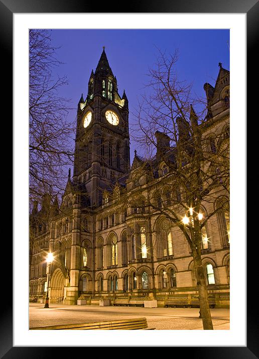 Manchester Town Hall, Albert Square Framed Mounted Print by Peter Carroll