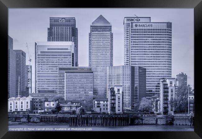 Canary Wharf Framed Print by Peter Carroll