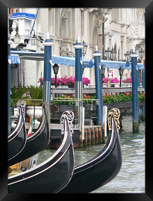 Gondola Framed Print by Bob Clewley