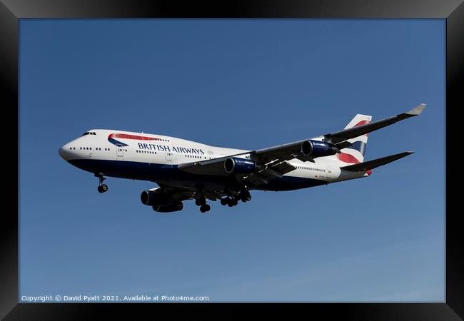 British Airways Boeing 747-436          Framed Print by David Pyatt