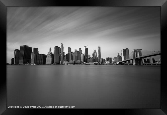 Manhattan New York Skyline Framed Print by David Pyatt