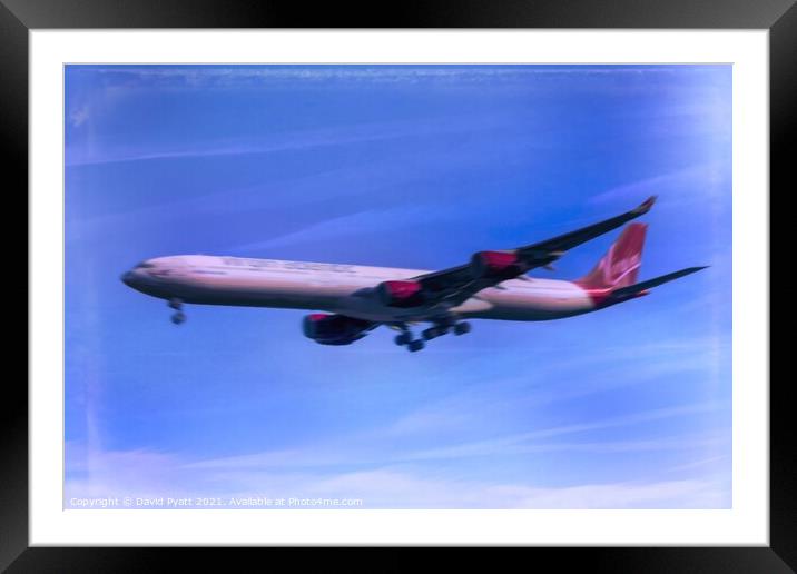Jet Motion Blur  Framed Mounted Print by David Pyatt