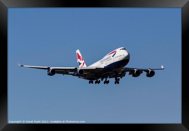 British Airways Boeing 747-436        Framed Print by David Pyatt