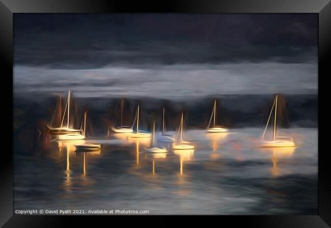 Lake Mondsee Boats Art Framed Print by David Pyatt