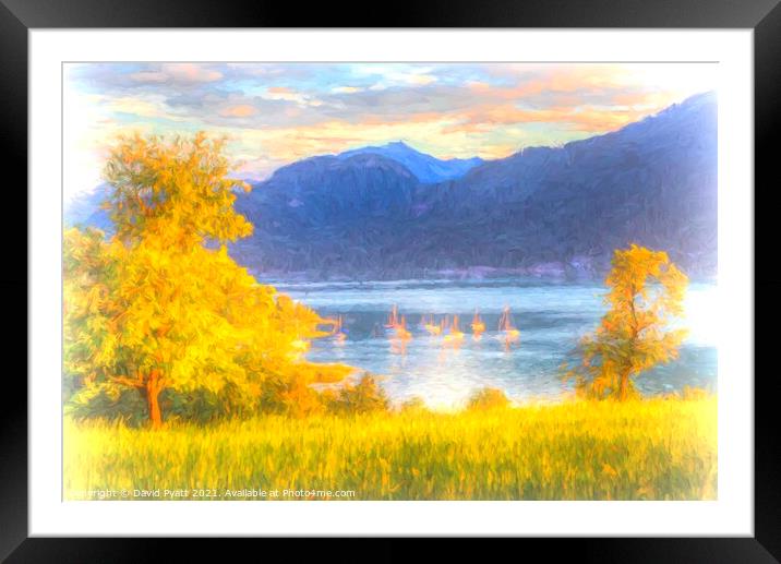 Lake Mondsee Austria Art Framed Mounted Print by David Pyatt