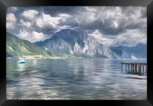 Austrian Lake Storm  Framed Print by David Pyatt