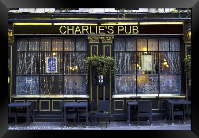 Charlies Pub Framed Print by David Pyatt