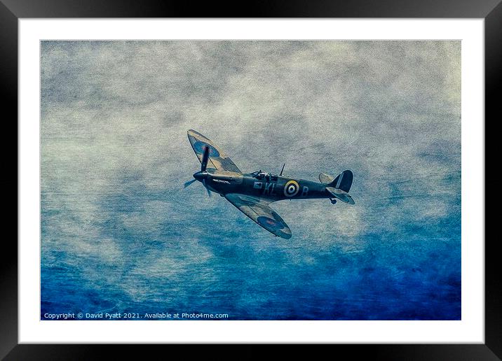 Spitfire Sea Art Framed Mounted Print by David Pyatt
