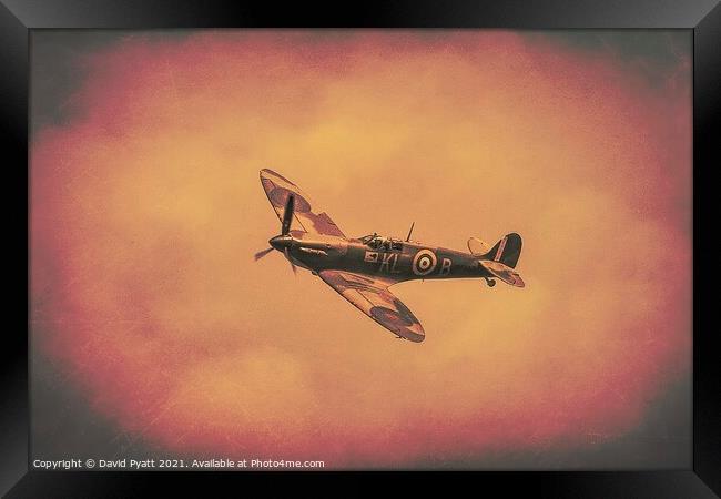 Spitfire In The Sun  Framed Print by David Pyatt