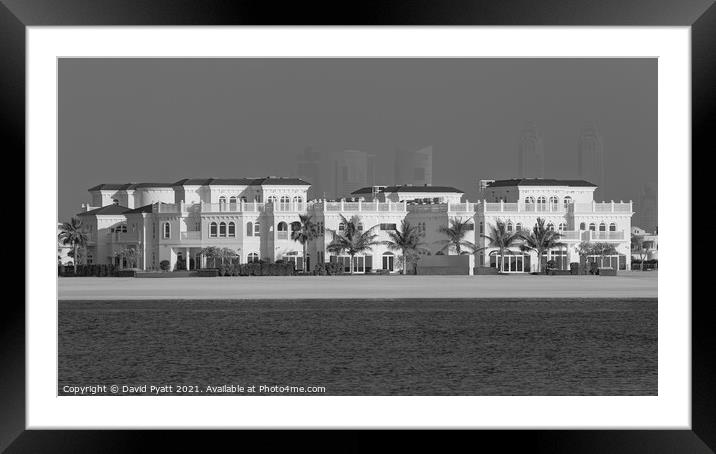 Dubai Property Panorama Framed Mounted Print by David Pyatt