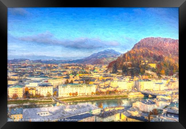 Salzburg City Art   Framed Print by David Pyatt