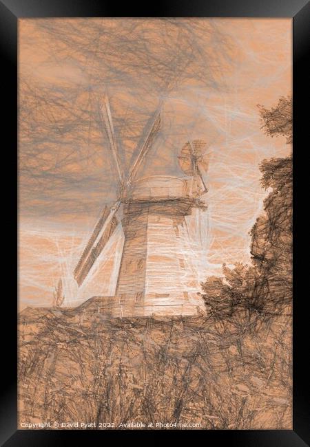 Windmill da Vinci Framed Print by David Pyatt