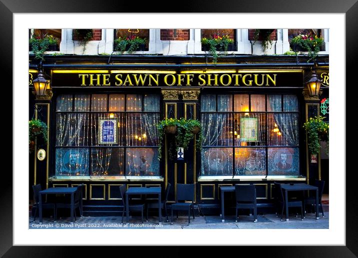 Sawn Off Shotgun Pub Framed Mounted Print by David Pyatt