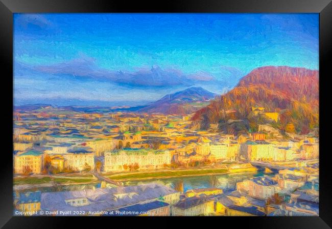 Salzburg City Art    Framed Print by David Pyatt