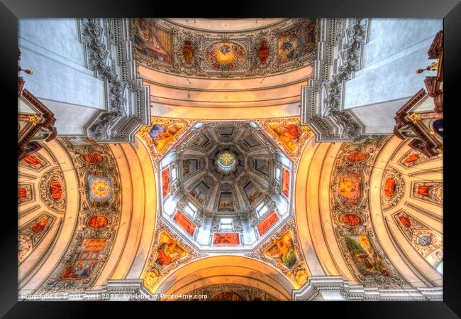 Salzburg Cathedral Dome  Framed Print by David Pyatt