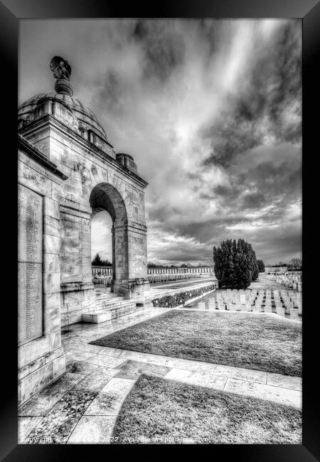 Tyne Cot Military Cemetery       Framed Print by David Pyatt