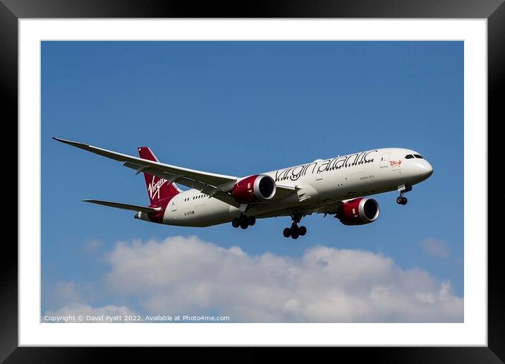 Virgin Atlantic Boeing 787-9        Framed Mounted Print by David Pyatt