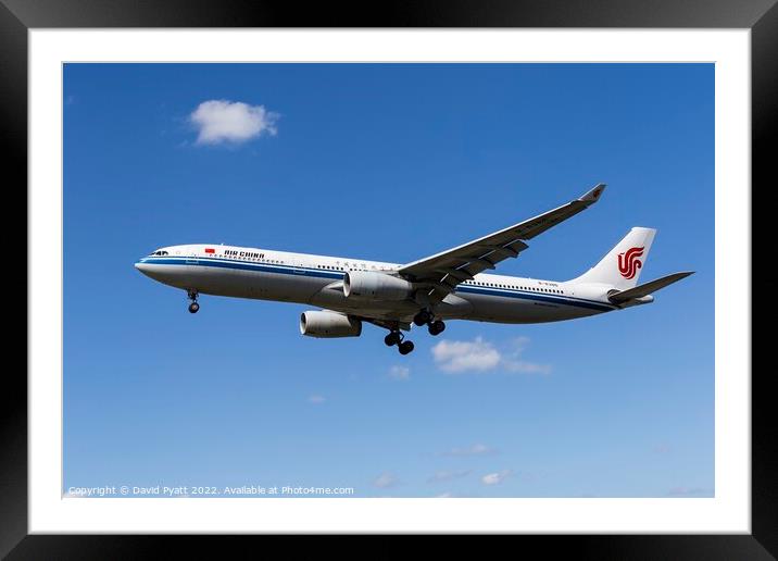 Air China Airbus A330 Framed Mounted Print by David Pyatt