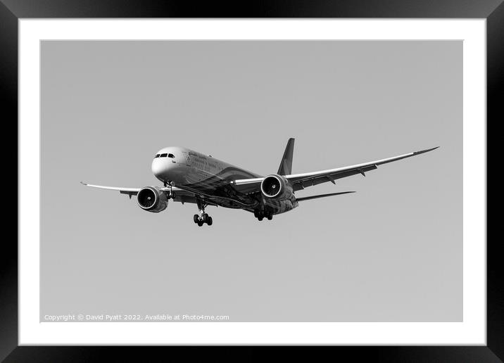 Oman Air Boeing 787-9    Framed Mounted Print by David Pyatt