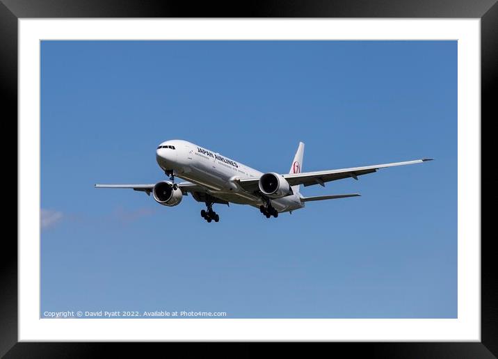 Japan Airlines Boeing 777-346 Framed Mounted Print by David Pyatt