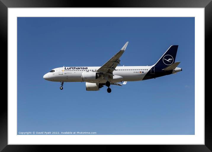 Lufthansa A320-271N  Framed Mounted Print by David Pyatt