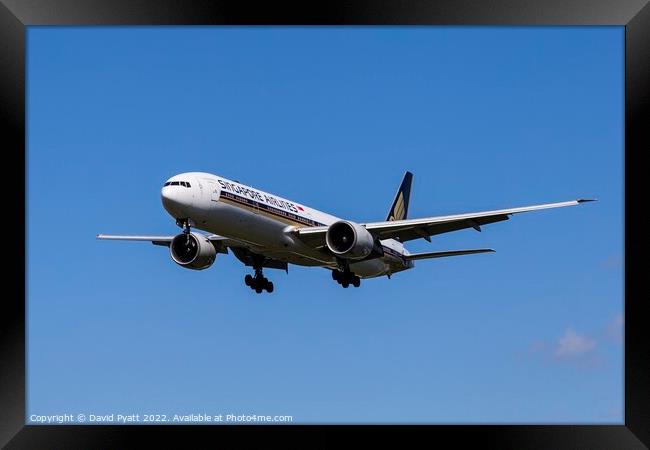 Singapore Airlines Boeing 777  Framed Print by David Pyatt