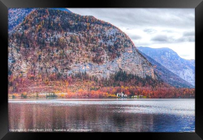 Hallstatt Lake Serenity  Framed Print by David Pyatt