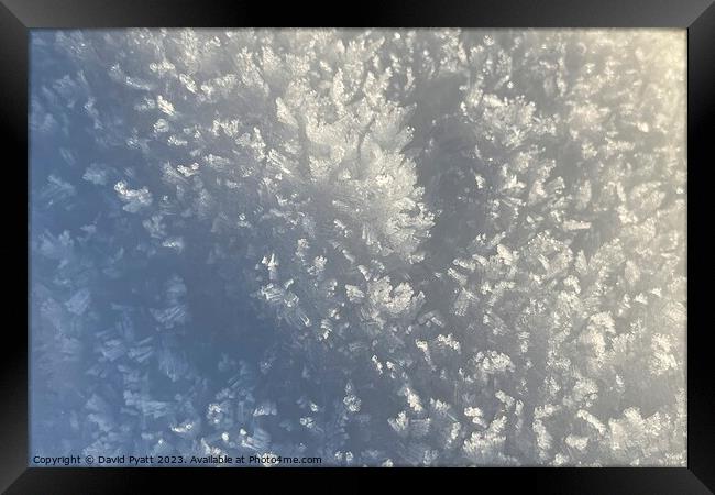 Snow Crystal Sunlight  Framed Print by David Pyatt