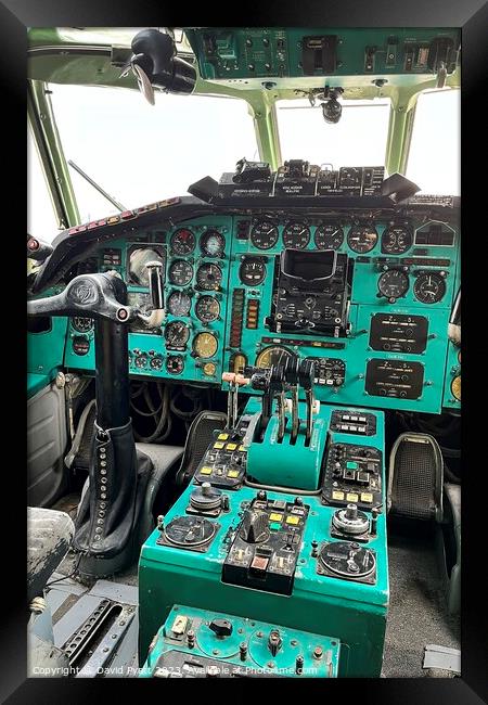 Tupolev TU-154 Cockpit      Framed Print by David Pyatt