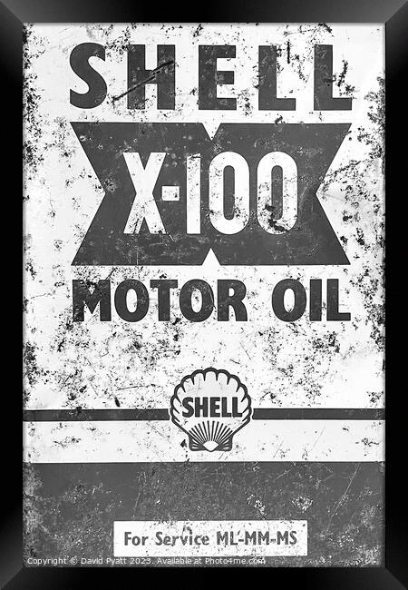Shell Oil Can Vintage Framed Print by David Pyatt