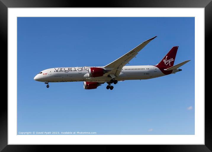 Virgin Atlantic Boeing 787     Framed Mounted Print by David Pyatt