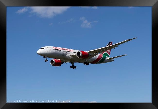Kenya Airways Boeing 787 Framed Print by David Pyatt