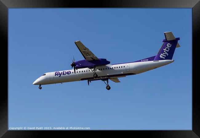 Flybe Bombardier Dash 8     Framed Print by David Pyatt