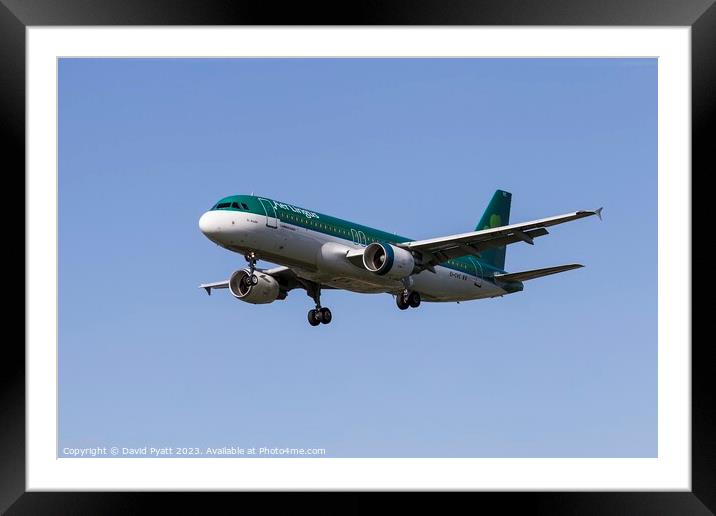 Aer Lingus A320-214   Framed Mounted Print by David Pyatt