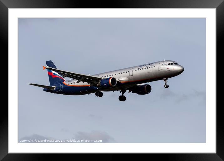 Aeroflot Airbus A321-211 Framed Mounted Print by David Pyatt