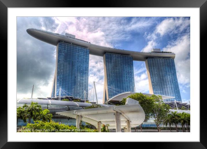 Marina Bay Sands Hotel Singapore Framed Mounted Print by David Pyatt