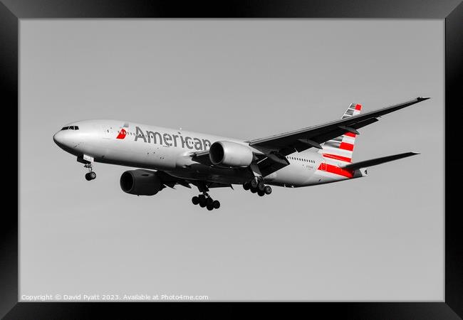 American Airlines Boeing 777-223          Framed Print by David Pyatt