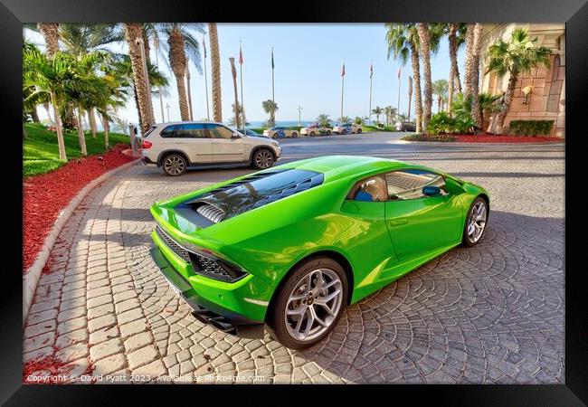 Lamborghini Supercar Dubai    Framed Print by David Pyatt