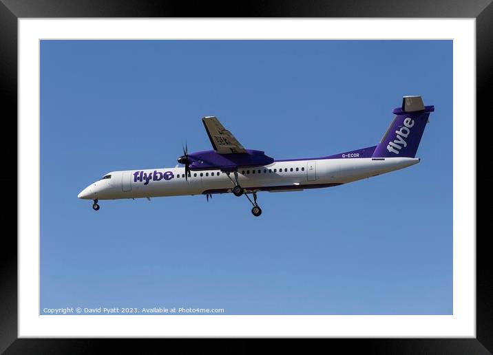 Flybe Bombardier Dash 8-Q402                    Framed Mounted Print by David Pyatt