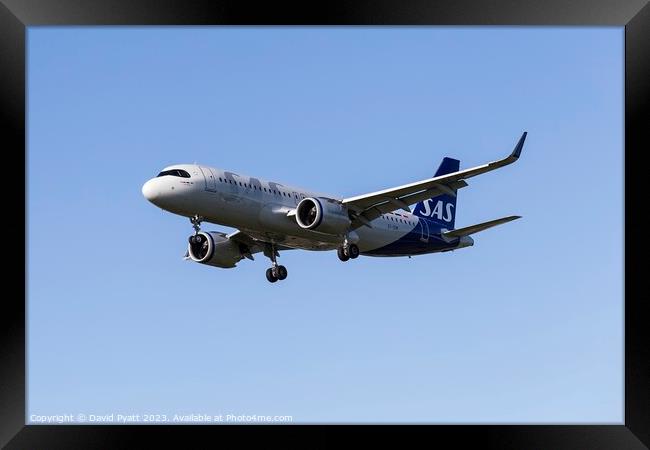 Scandinavian Airlines Airbus A320-251N    Framed Print by David Pyatt