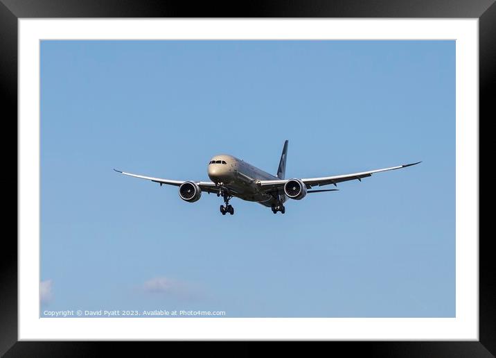 Etihad Airways Boeing 787-9   Framed Mounted Print by David Pyatt