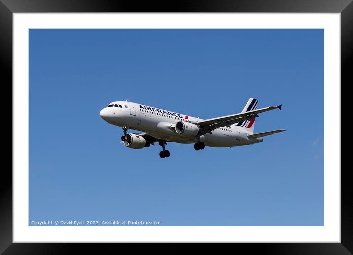 Air France Airbus A320-214  Framed Mounted Print by David Pyatt